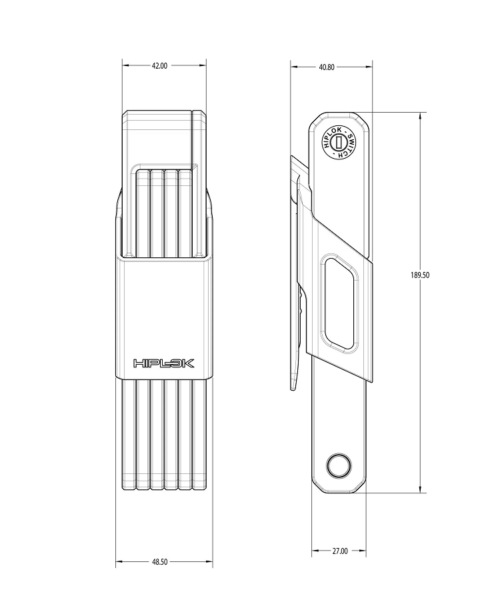 Πτυσσόμενη Κλειδαριά HIPLOK SWITCH 85